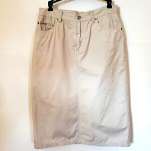 6 Y2K Midi Calvin Klein Jeans Khaki Skirt